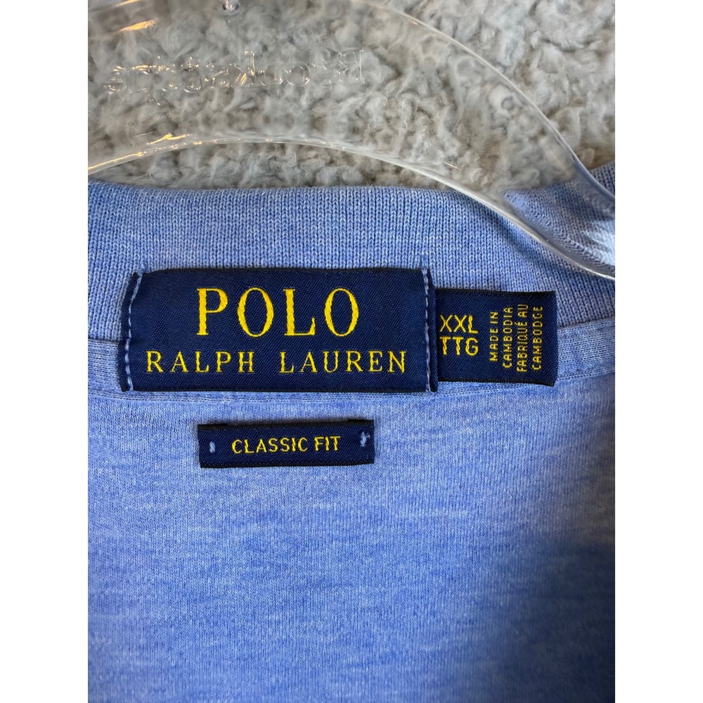 Polo Ralph Lauren Mens XXL Classic Fit Polo Shirt Lot 2 Yellow Blue Cotton Pony - Picture 5 of 13